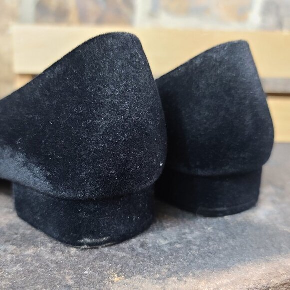 Melissa + Thais Losso Severine Velvet Flats 6 - Picture 5 of 8